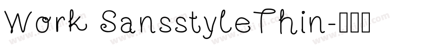 Work SansstyleThin字体转换